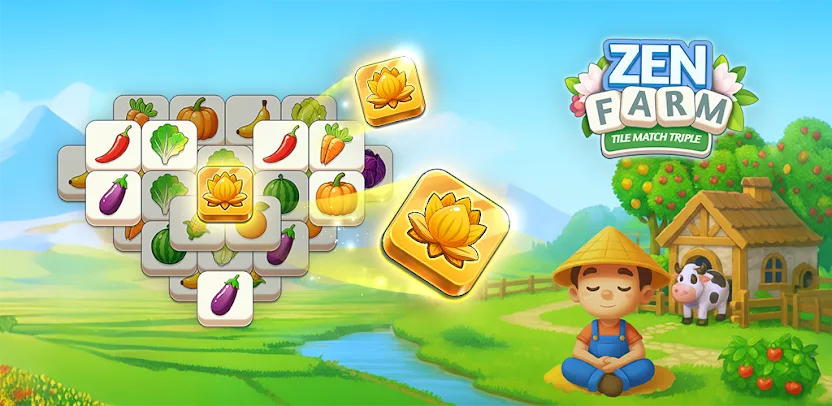 Tile Match Triple Zen Farm Game Banner